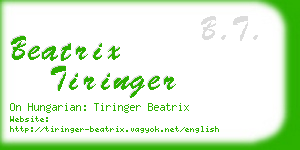 beatrix tiringer business card